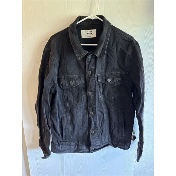 Sunrise Kingdom Jackets & Blazers - Sunrise Kingdom - black denim jacket in a - size XL